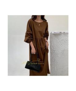 マキシ | ワンピース レディース 40代 50代 長袖 きれいめ ゆったり ロング丈 マキシ丈 体型カバー 無地 着痩せ 30代 カジュアル 通勤通学 夏物 お出かけ シンプル 上品