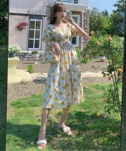 マキシ | ワンピース レディース チュニック 半袖 楽ちん 大きいサイズ 体型カバー ドット柄 カジュアル お出かけ ファッション 着痩せ 20代30代40代 エレガント 夏物