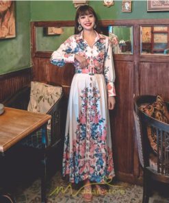 マキシ | ワンピース 長袖 きれいめ 春 ロング 大人 ロング丈 リラックス レディース ルームウェア 上品 旅行 体型カバー リゾート フランス風 着痩せ