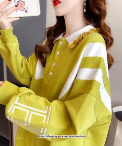 パーカー | トレーナー レディース クルーネック 長袖 トップス Tシャツ スウェット ゆったり 秋 春 秋物 秋冬 送料無料 20代30代40代50代 おしゃれ 韓国
