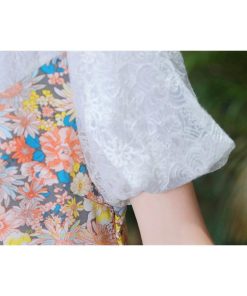 ミディアム | ワンピース レディース 花柄 きれいめ 重ね着風 おしゃれ 上品 夏 新作 ひざ上 ショート丈 カジュアル ミニワンピース 20代 40代 お出かけ 大人 30代 半袖