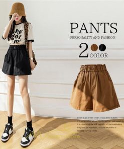 ショートパンツ | パンツ ハイウエスト 無地 美脚 カジュアル シンプル レディース 春 夏 新作 2022 ボトムス 韓国風 ゆったり ズボン 日常 短パン お出かけ