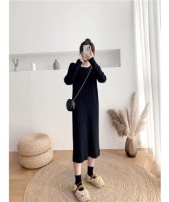 ニットワンピース | レディース 冬 きれいめ ロング おしゃれ 秋冬 長袖 送料無料 可愛い 上品 秋冬コーデ 小柄 萌え袖 20代30代40代50代 がーりー