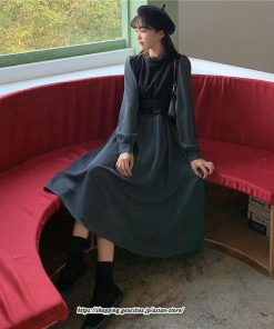 マキシ | ワンピース レディース おしゃれ ロングワンピ 40代 50代 膝丈ワンピース 秋服 大人可愛い 韓国風 着痩せ 通勤