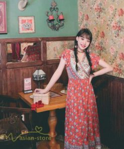 マキシ | 夏ワンピース ロングワンピース フレアワンピース 半袖 サマーワンピース 着痩せ レトロ 民族風 30代40代 旅行着 可愛い ゆったり ワンピース 20代 ビーチ