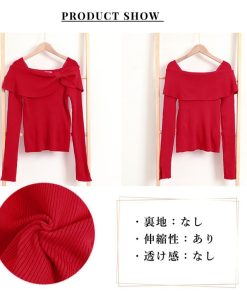 ニット・セーター | ビッグリボンニットトップスレディース秋冬