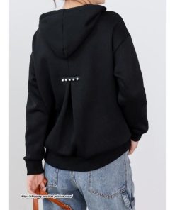 パーカー | バックパール プルオーバー 長袖 バックタック トレーナー レディース フェイクパール ゆったり フード付き 裏起毛 防風 厚手 防寒 秋冬 あったか