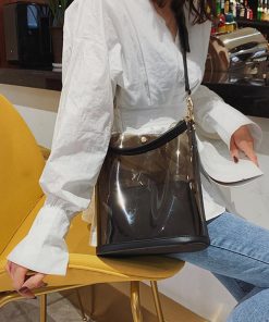 ショルダーバッグ | トートバッグ 斜めがけバッグ 2点セット ポーチ付き レディース クリアバッグ おしゃれ ビニールバッグ 大容量