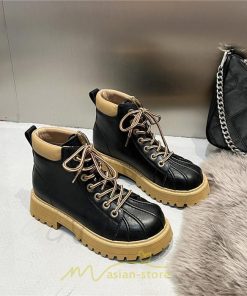 ショートブーツ | ブーツ レディース 厚底 編み上げ 厚底 痛くない 歩きやすい  疲れない 滑りにくい お出かけ 旅行 秋 お食事会 二次会 デート 女子会 春