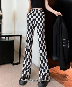 チノ・テーパード・ジョガー・スキニーパン | パンツ レディース フレアパンツ ロングパンツ チェック柄 カジュアル ハイウエスト ワイドパンツ トレンド かわいい おしゃれ 楽ちん お出かけ 送料無料 デート