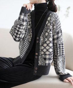 ニット・セーター | ニットジャケット レディース Vネック