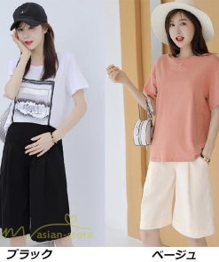 パンツ レギンス | マタニティ パンツ レディース ハーフパンツ サマーパンツ 夏服 無地 ウエスト調整 無地 可愛い マタニティウェア ショート丈 妊婦服 おしゃれ 上品 ゆったり