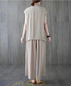 セットアップ | レディース 夏服 Tシャツ ワイドパンツ ガウチョパンツ カジュアル 無地 冷感 涼感 ブラウス トップス 30代40代 2点セット ゴム パンツ 半袖