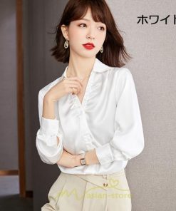 シャツ・ブラウス | ブラウス シャツ レディース トップス フォーマル ｖネック オフィス カジュアル 長袖 あったか 入学式 入園式 卒業式 卒園式 結婚式 母 冬 秋 春 通勤 ママ