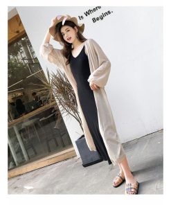 カーディガン | ロング薄手ニットレディーストップス 日焼け止め衣 UVカット 紫外線対策 長袖 前開き ゆったり 2020春夏 おしゃれ 透け感