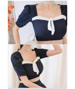 水着 | レディース ワンピース型 体型カバー 温泉2点セット 水着セット セクシー お洒落 可愛い 20代30代40代 無地 セパレート 韓国ファッション 着痩せ