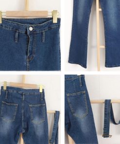 デニム | セミフレアデニムパンツ レディース 美脚