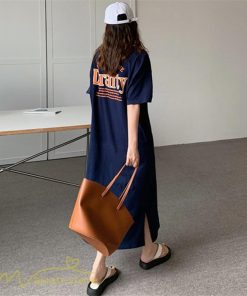 マキシ | ワンピース Tシャツ レディース Tシャツワンピース 夏 ロングTシャツ 裾口スリット カジュアル 5分袖 体型カバー 大きいサイズ カットソー カジュアル 着痩せ
