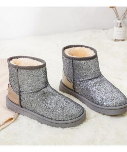 ショートブーツ | ムートンブーツ レディース ムートン 靴 秋冬 裏起毛 ボア ファー 暖かい 内ボア スノーブーツ カジュアル 防寒 雪靴 シューズ スノーシューズ