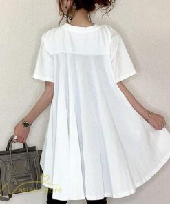 tシャツ・カットソー | Tシャツ レディース 半袖 カジュアル クルーネック おしゃれ 女性用 シンプル 無地 フレア カジュアル 可愛い トップス カットソー 4色 上品 フリーサイズ