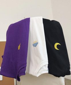 Tシャツ | Tシャツ メンズ 半袖 無地 レディース 天気 刺繍 カジュアル シンプル 夏新作 ゆったり 半袖カットソー 夏 大きいサイズ 2022 ゆったり ファッション