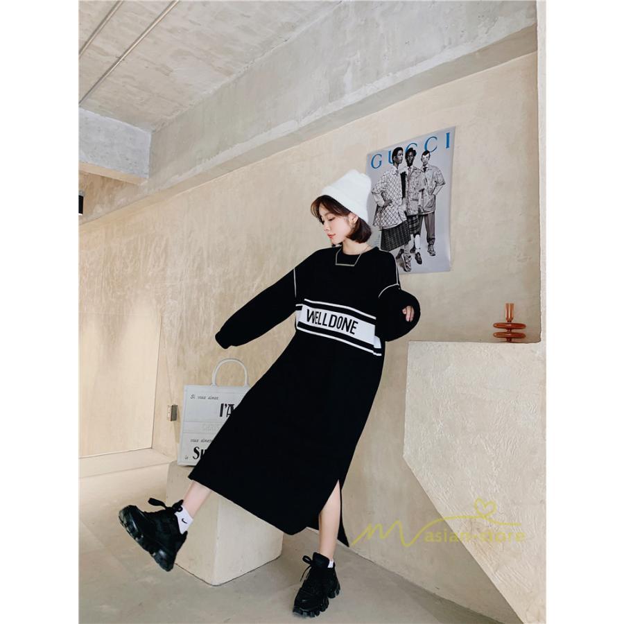 マキシ | 黒ワンピース 長袖ワンピース 秋物 レディース ロングワンピース ゆったり 大きいサイズ 裾スリット 30代40代 大人 ワンピース かわいい 通学通勤 20代50代