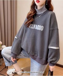 パーカー | トレーナー レディース トップス スウェット 裏起毛 長袖 暖か ハイネック おしゃれ カジュアル ゆったり カジュアル 長袖トレーナー 大人 冬 着痩せ 秋新作