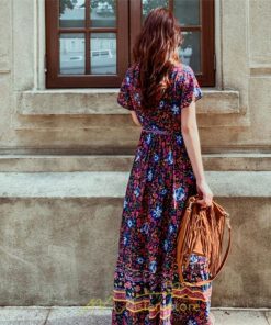 マキシ | ワンピース レディース ワンピ ロングワンピ ロング コットン ゆったり 夏 リゾート サマードレス かわいい 大人 Vネック オトナ 着痩せ レトロ 個性的