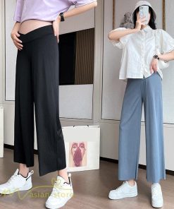 パンツ レギンス | マタニティ パンツ レディース 着痩せ 上品 マタニティウェア ローウエスト ワイドパンツ マタニティパンツ 妊婦服 夏服 薄手 サマーパンツ お出かけ 9分丈 夏