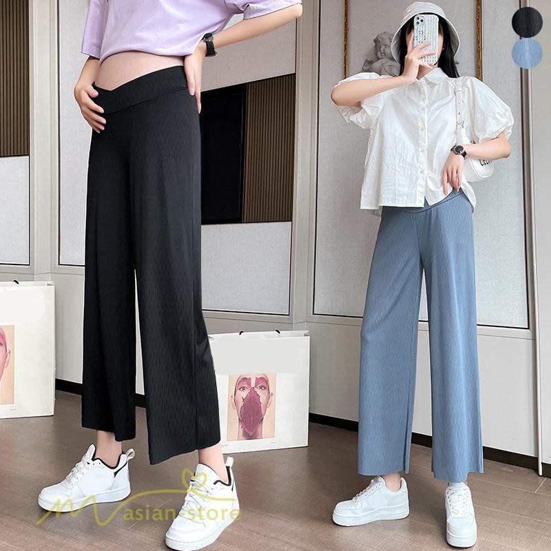 パンツ レギンス | マタニティ パンツ レディース 着痩せ 上品 マタニティウェア ローウエスト ワイドパンツ マタニティパンツ 妊婦服 夏服 薄手 サマーパンツ お出かけ 9分丈 夏