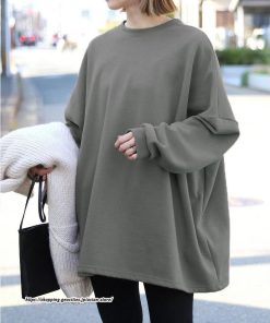 パーカー | 裏起毛トレーナー レディース スウェット トップス ボリューム感 ビッグシルエット オーバーサイズ あったか 秋冬 軽い しっとり 無地 トレーナー