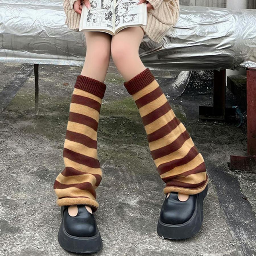 その他小物 | ボーダー柄 ニットレッグウォーマー 美脚