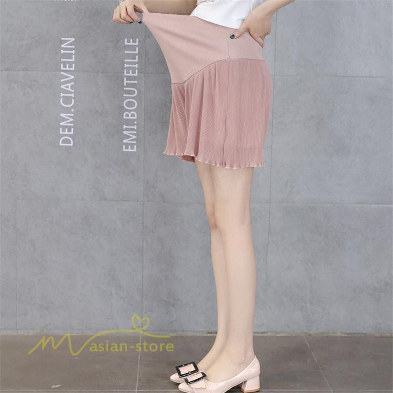 ショートパンツ | パンツ マタニティパンツ ハットパンツ マタニティウェア 可愛い ショート丈 夏 サマーパンツ 着痩せ マタニティウェア ソフト ウエスト調整 上品 ゆったり