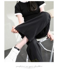 ワイドパンツ | レディース パンツ ボトムス ズボン ガウチョパンツ 体型カバー ストレート ロングパンツ ハイウエスト 美脚 落ち感 ゆったり カジュアル お洒落