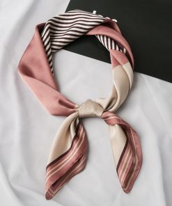 その他小物 | シルク風スカーフ 首巻き 配色バンダナ