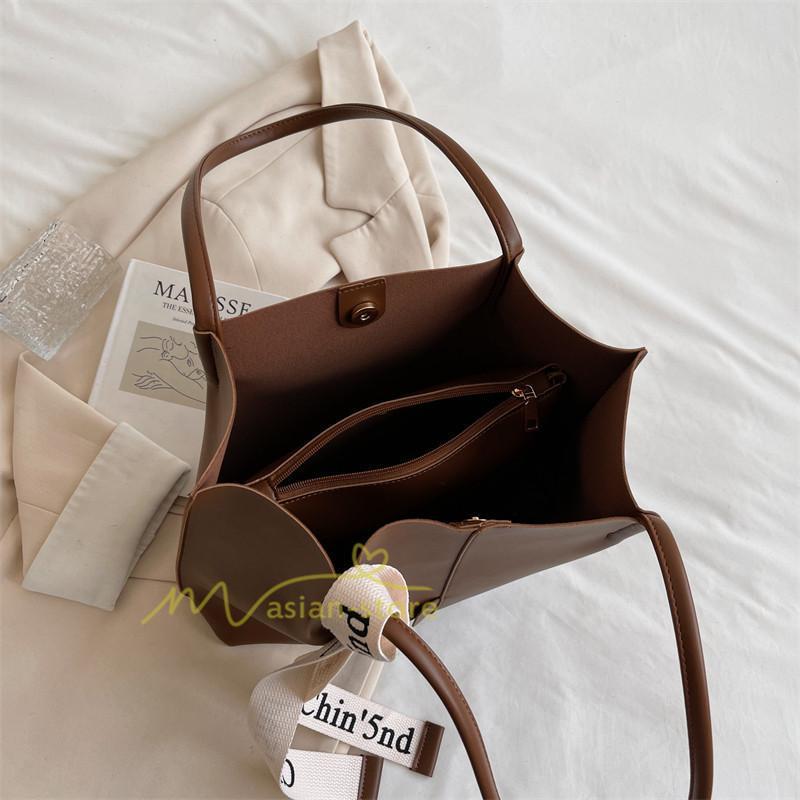 女性用バッグ | トートバッグ レディース A4 大容量 手提げ 鞄 おしゃれ PUレザー 通勤通学 無地 シンプル オフィス 上品 20代30代40代 お出かけ ビジネスバッグ ポーチ付き