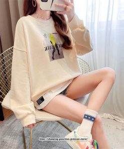 パーカー | トレーナー レディース おしゃれ スウェット 長袖 トップス 春 秋 大きいサイズ レイヤード風 韓国 ゆったり コットン 送料無料 丸首 クルーネック 綿 重ね着風