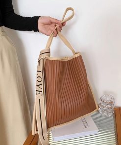 トートバッグ | プリーツ エコレザー 韓国