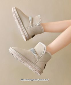 ブーツ | ムートンレディース 靴 スノーシューズ 裏起毛 防寒 内ボア 冬靴 おしゃれ 2022新作 美脚 疲れない 保温 美脚 歩きやすい あったか 可愛い 冬