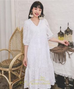 マキシ | ワンピース レディース 夏秋 無地 ロング丈 長袖 白 紫 大人 上品 20代 30代 40代 刺繍 レース ママ 母 痩せて見える 同窓会 デート 謝恩会  女子会 食事会