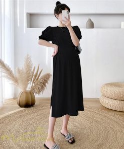 ワンピース | マタニティレディース 半袖 無地 産前 産後 カジュアル Aラインマタニティウェア 上品 サマー妊婦服