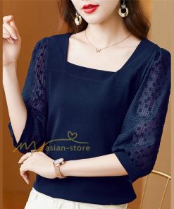 ｔシャツ・カットソー | Tシャツ レディース トップス 春夏 カットソー 半袖 五分袖 シフォンシャツ おしゃれ カジュアル シンプル コットン 夏服 綿 エレガント 着痩せ 30代40代50代