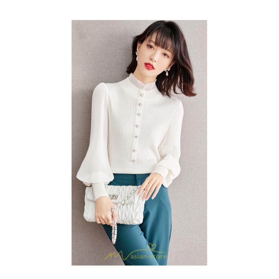 ニット・セーター | カーディガン レディース ニット 上品 カーデ ニットカーディガン 切り替え レース グシンプル 長袖 秋 冬 秋冬 カジュアル 着痩せ 通勤 楽チン レトロ風 大人