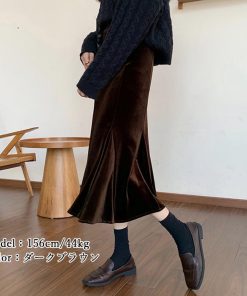 ロングスカート | マーメイドスカート ベルベット 韓国風