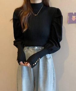 ニット・セーター | ニットトップス プチハイネック 長袖