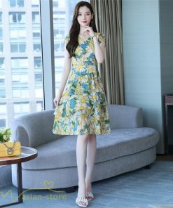 ミディアム | ワンピース レディース Vネック 半袖 花柄 おしゃれ Aライン ミディアムワンピース 着やせ エレガント 大きいサイズ 上品 膝丈 20代 30代 大人 40代