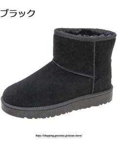 ブーツ | ムートンレディース ショートボア 防寒 暖かい 防風 裏起毛 軽量 冬 雪 カジュアル スノー痛くない 歩きやすい ファー