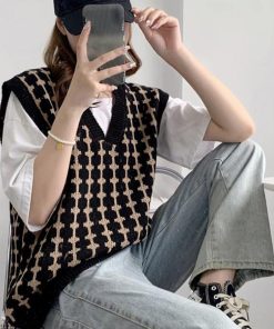 ニット・セーター | ニットベスト Vネック レディースニット