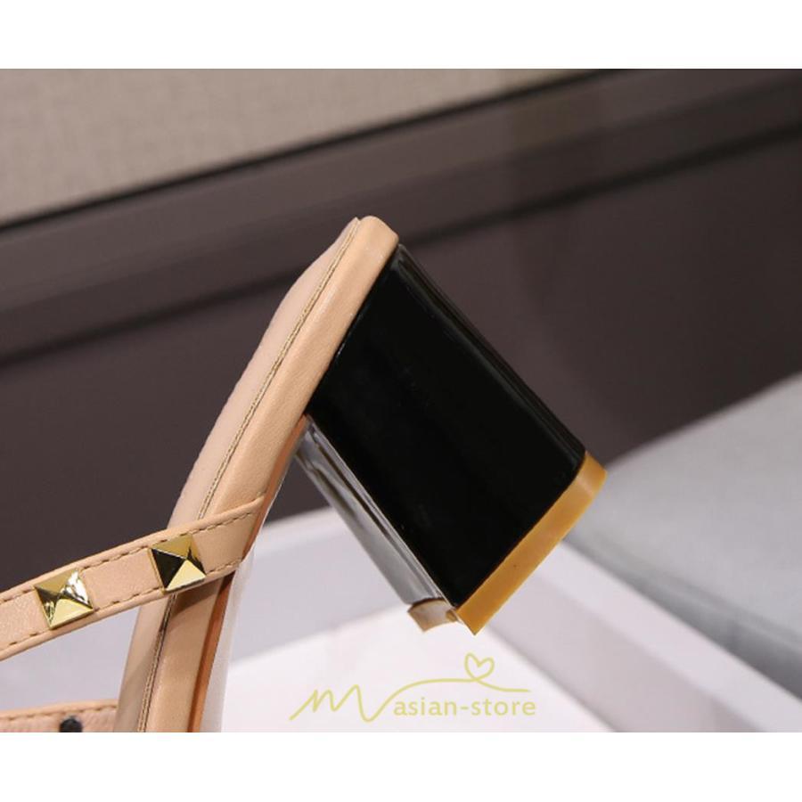 パンプス | サンダル レディース ストラップ ハイヒール 太めヒール 痛くない 6cmヒール 脱げない ブラック 黒 20.5-25cm ベージュ 小さいサイズ 美脚