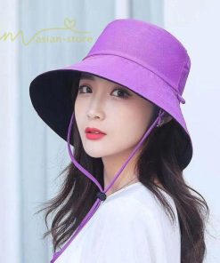 レディース | 帽子 春　夏 Uv 折りたたみ 大きいサイズ つば広 ひも UVカット帽子 風で飛ばない 自転車　サファリ 無地 リバーシブル アウター お出かけ ハット